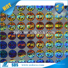 New products brand self adhesive numbers 3D security custom hologram sticker round